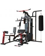 Multifuncional Gym ST 6200 Professional 4 Stations Pacote de peso de 95 kg com prensa e saco de boxe