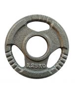Pesos do disco Ferro fundido 1,25 Kg furo 50 mm 3 alças