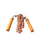 Jump Rope FUN - Corda de pular colorida alças de madeira 275cm