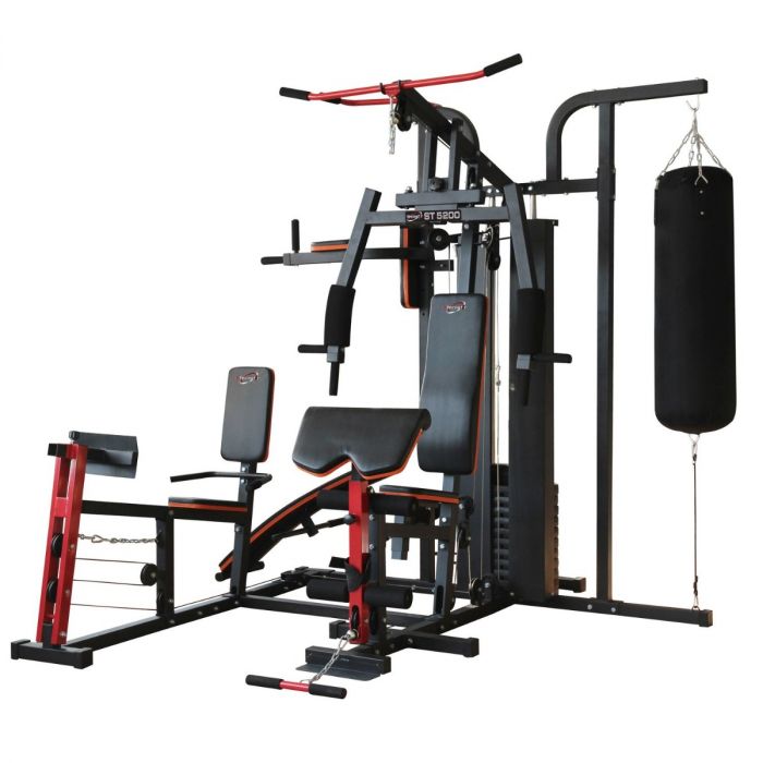 Multifuncional Gym ST 6200 Professional 4 Stations Pacote de peso de 95 kg  com prensa e